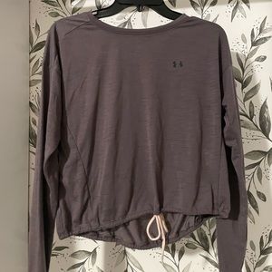 Under Armor Purple Long-Sleeve Crop